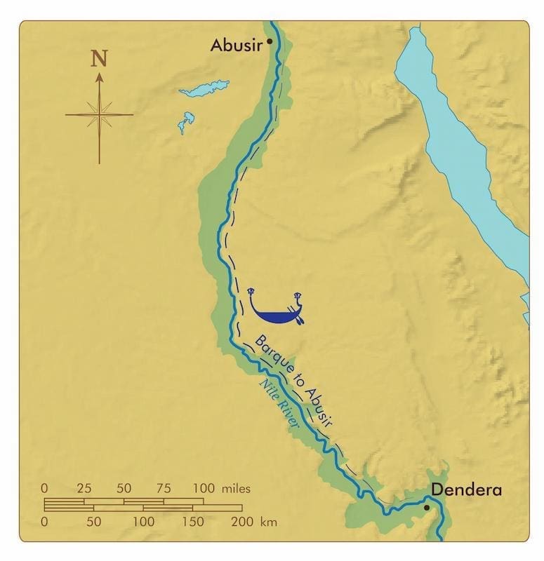 Dendera to Abusir